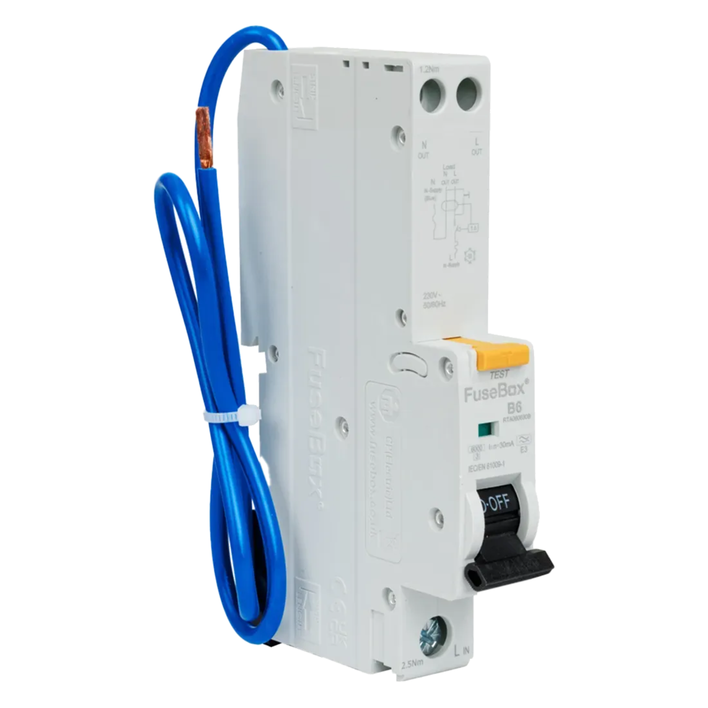 FuseBox RCBO Circuit Protection 10A 30mA B TYPE RCBO
